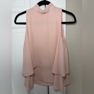 Alya Pink Sleeveless Layered Top